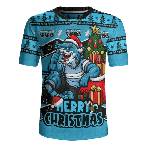 Cronulla-Sutherland Sharks Rugby Jersey Christmas Glory And Timeless Team Pride