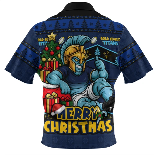 Gold Coast Titans Zip Polo Shirt Christmas Glory And Timeless Team Pride