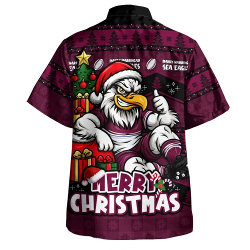 Manly Warringah Sea Eagles Hawaiian Shirt Christmas Glory And Timeless Team Pride
