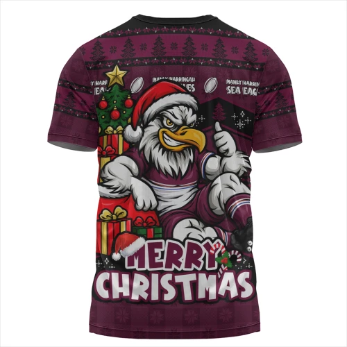 Manly Warringah Sea Eagles T-Shirt Christmas Glory And Timeless Team Pride