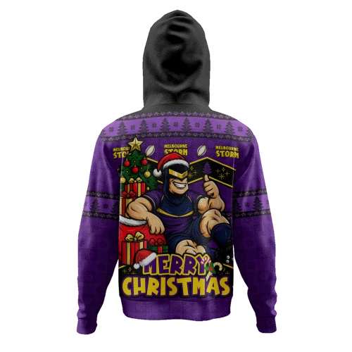 Melbourne Storm Hoodie Christmas Glory And Timeless Team Pride