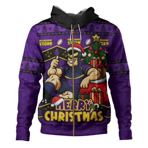 Melbourne Storm Hoodie Christmas Glory And Timeless Team Pride