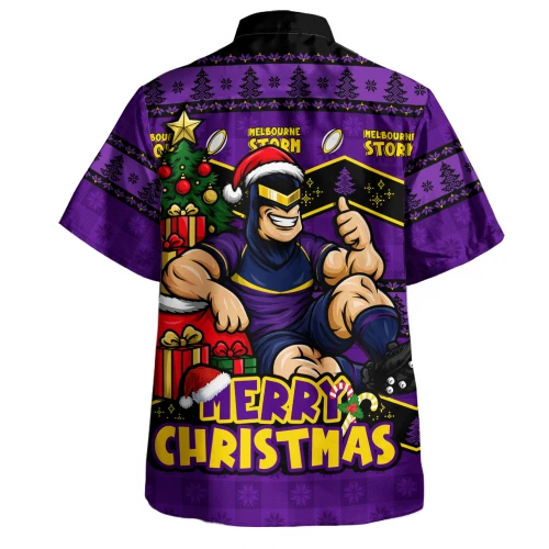 Melbourne Storm Hawaiian Shirt Christmas Glory And Timeless Team Pride
