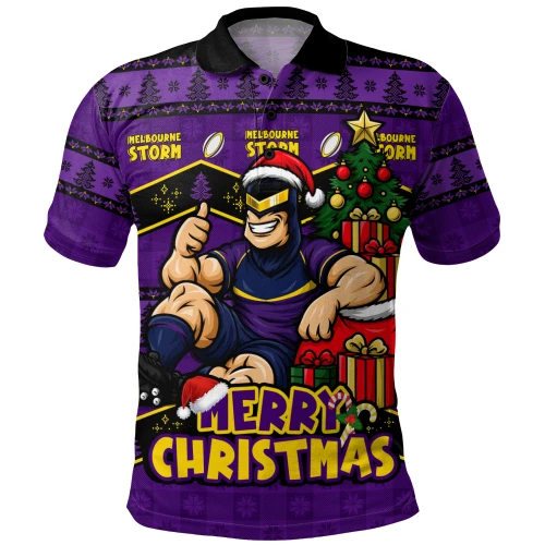 Melbourne Storm Polo Shirt Christmas Glory And Timeless Team Pride