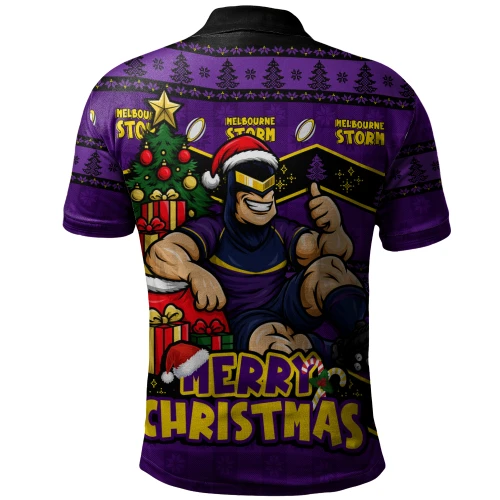 Melbourne Storm Polo Shirt Christmas Glory And Timeless Team Pride