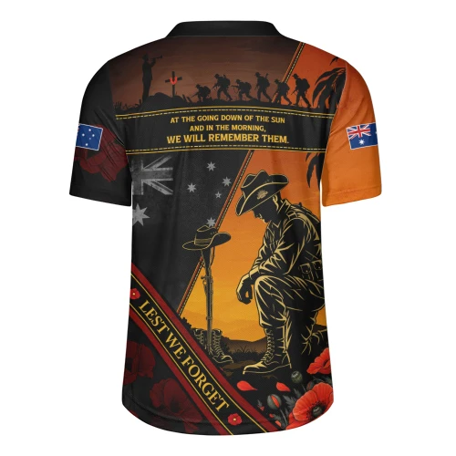 Australia Rugby Jersey Honoring Our Brave Heroes Remembrance Day Tribute