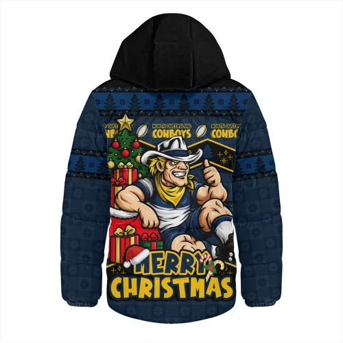 North Queensland Cowboys Hooded Padded Jacket Christmas Glory And Timeless Team Pride