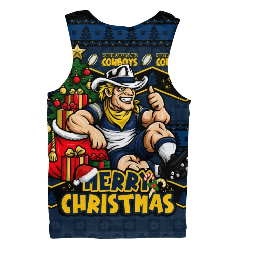 North Queensland Cowboys Men Tank Top Christmas Glory And Timeless Team Pride