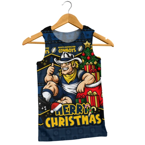 North Queensland Cowboys Men Tank Top Christmas Glory And Timeless Team Pride
