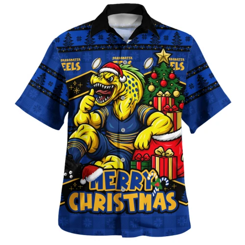 Parramatta Eels Hawaiian Shirt Christmas Glory And Timeless Team Pride