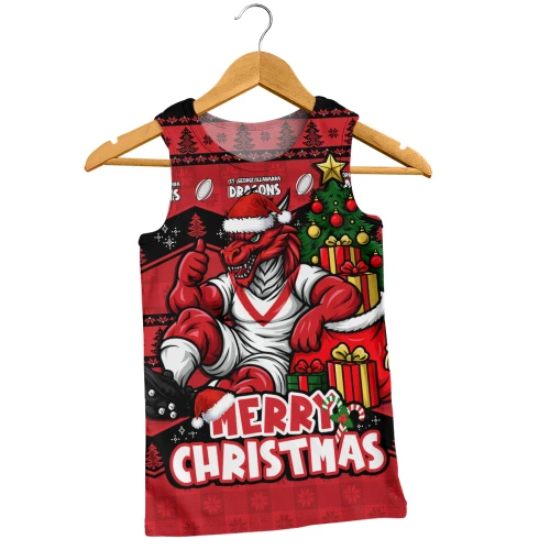 St. George Illawarra Dragons Men Tank Top Christmas Glory And Timeless Team Pride