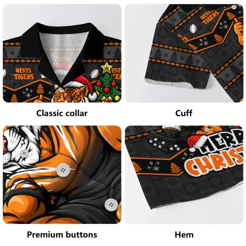 Wests Tigers Hawaiian Shirt Christmas Glory And Timeless Team Pride