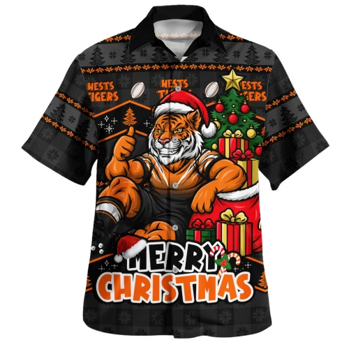 Wests Tigers Hawaiian Shirt Christmas Glory And Timeless Team Pride
