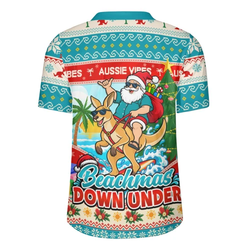 Australia Rugby Jersey Santa And Roo Christmas Surfing Beachmas Down Under