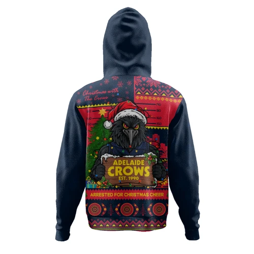 Adelaide Crows Hoodie Arrested For Christmas Cheer Festive Mugshot