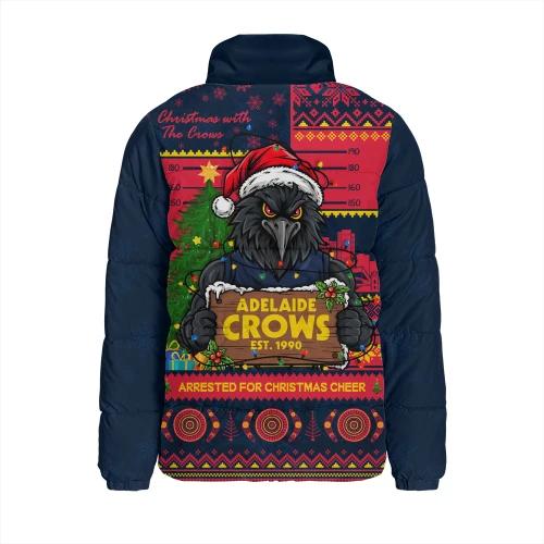 Adelaide Crows Padded Jacket Arrested For Christmas Cheer Festive Mugshot