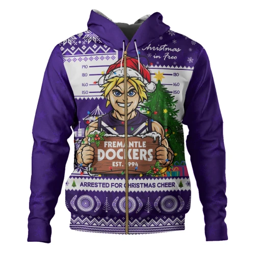 Fremantle Hoodie Arrested For Christmas Cheer Festive Mugshot