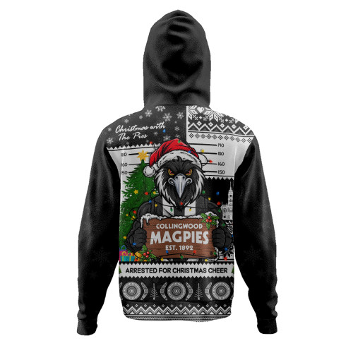 Collingwood Hoodie Arrested For Christmas Cheer Festive Mugshot