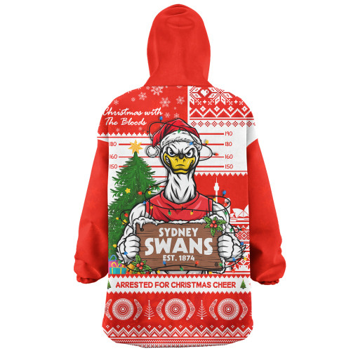 Sydney Swans Snug Hoodie Arrested For Christmas Cheer Festive Mugshot