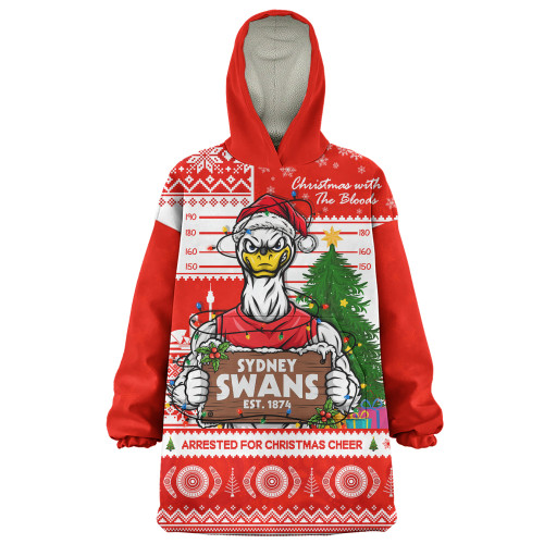 Sydney Swans Snug Hoodie Arrested For Christmas Cheer Festive Mugshot