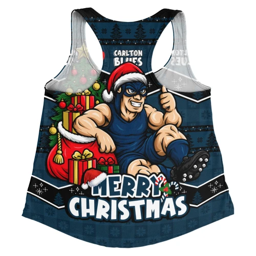 Carlton Women Racerback Tank Christmas Pride Beyond The Game