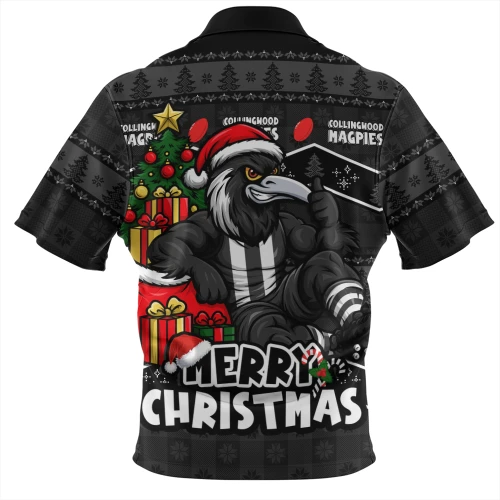 Collingwood Zip Polo Shirt Christmas Pride Beyond The Game