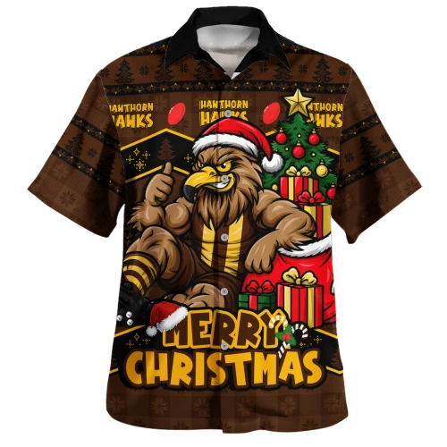 Hawthorn Hawaiian Shirt Christmas Pride Beyond The Game