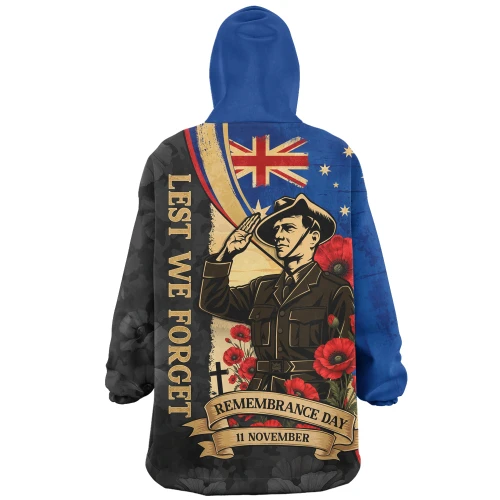 Australia Snug Hoodie November Honour Remembrance Day Poppy Soldier Memory