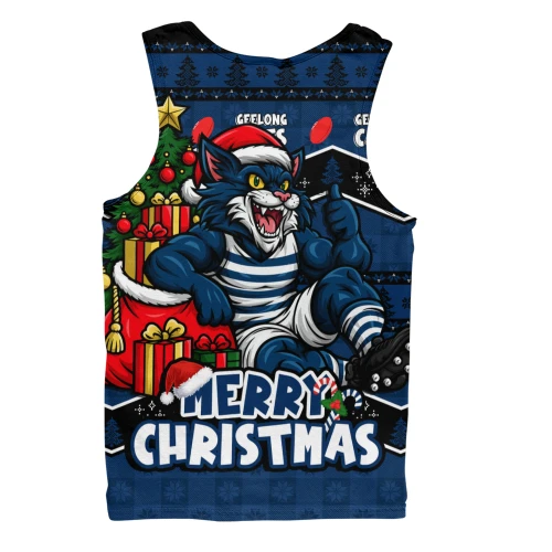 Geelong Cats Men Tank Top Christmas Pride Beyond The Game