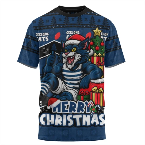 Geelong Cats T-Shirt Christmas Pride Beyond The Game