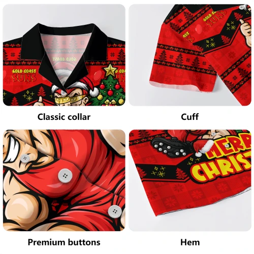 Gold Coast SUNS Hawaiian Shirt Christmas Pride Beyond The Game