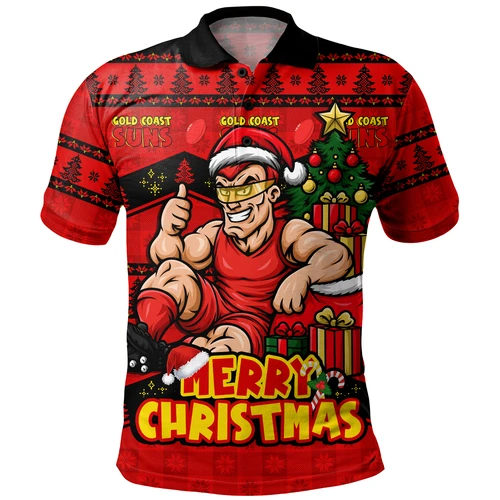 Gold Coast SUNS Polo Shirt Christmas Pride Beyond The Game