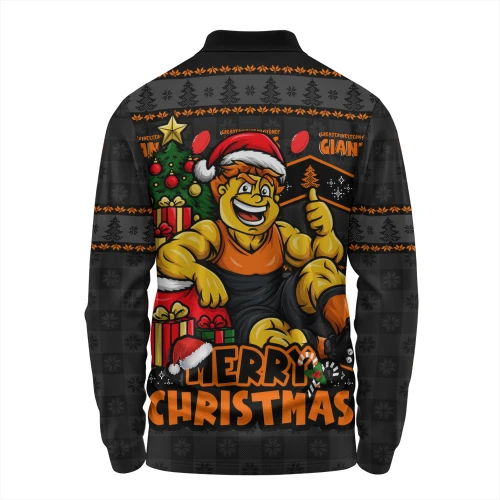 GWS GIANTS Long Sleeve Polo Shirt Christmas Pride Beyond The Game