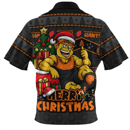 GWS GIANTS Zip Polo Shirt Christmas Pride Beyond The Game