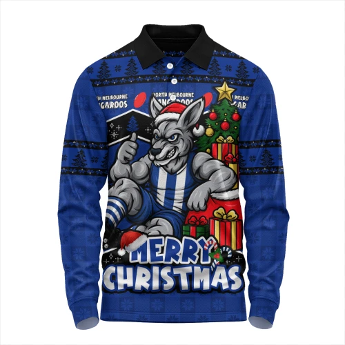 North Melbourne Long Sleeve Polo Shirt Christmas Pride Beyond The Game