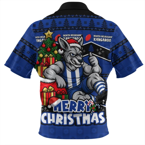 North Melbourne Zip Polo Shirt Christmas Pride Beyond The Game