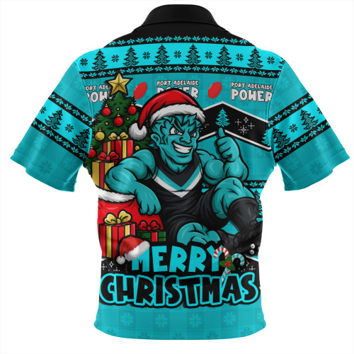 Port Adelaide Zip Polo Shirt Christmas Pride Beyond The Game