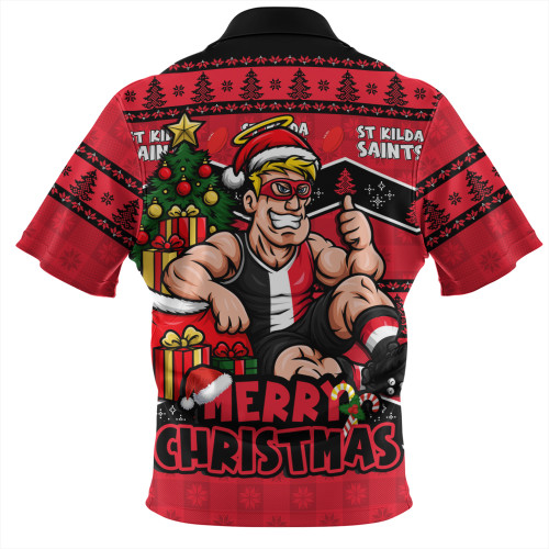 St Kilda Zip Polo Shirt Christmas Pride Beyond The Game