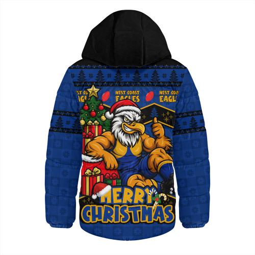 West Coast Eagles Hooded Padded Jacket Christmas Pride Beyond The Game