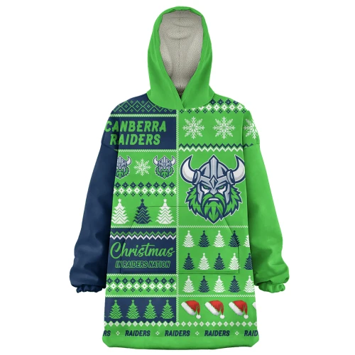 Canberra Raiders Snug Hoodie Merry Christmas In The Colours We Love