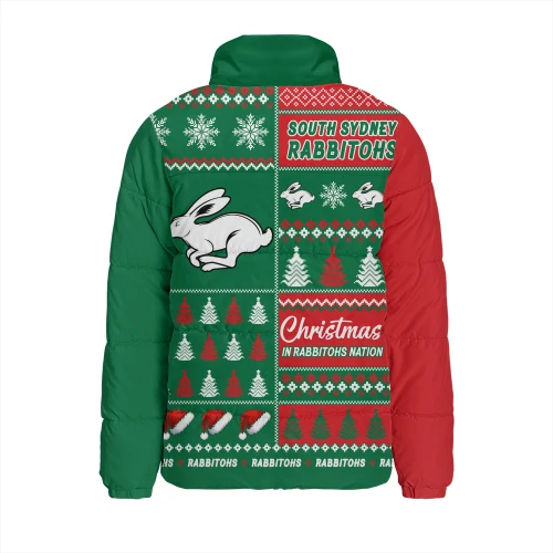 South Sydney Rabbitohs Padded Jacket Merry Christmas In The Colours We Love