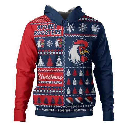 Sydney Roosters Hoodie Merry Christmas In The Colours We Love