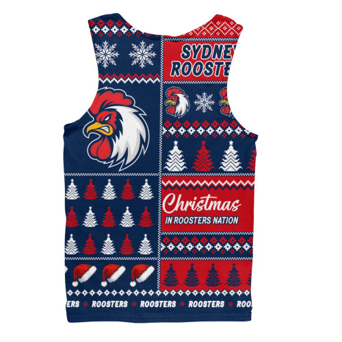 Sydney Roosters Men Tank Top Merry Christmas In The Colours We Love
