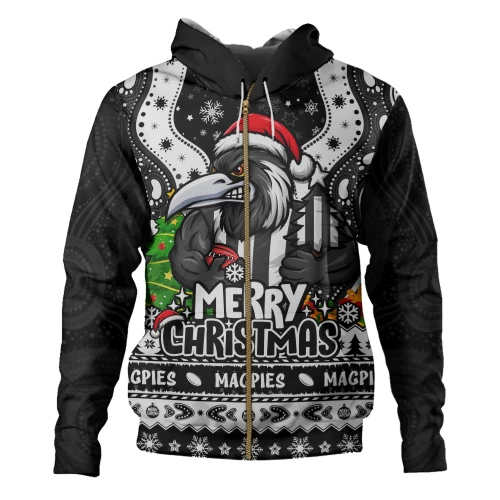 Collingwood Hoodie Aboriginals Christmas Pride With Merry Game Day Energy