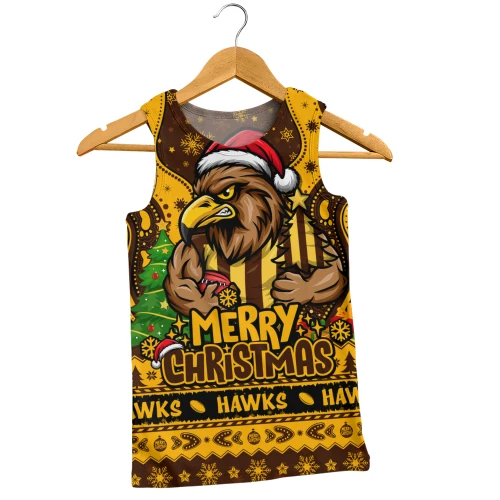 Hawthorn Men Tank Top Aboriginals Christmas Pride With Merry Game Day Energy