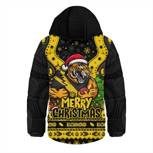 Richmond Hooded Padded Jacket Aboriginals Christmas Pride With Merry Game Day Energy