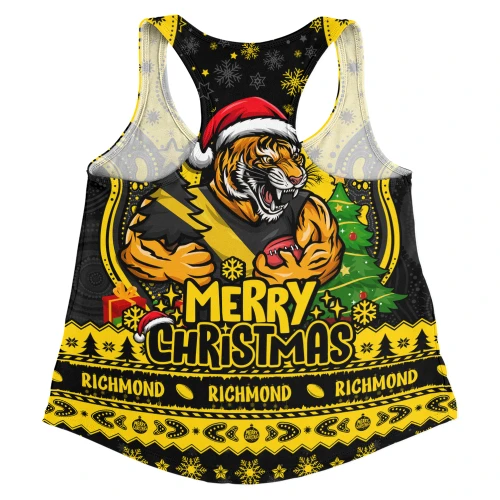 Richmond Women Racerback Tank Aboriginals Christmas Pride With Merry Game Day Energy
