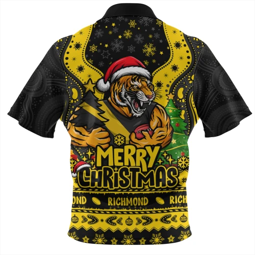Richmond Zip Polo Shirt Aboriginals Christmas Pride With Merry Game Day Energy