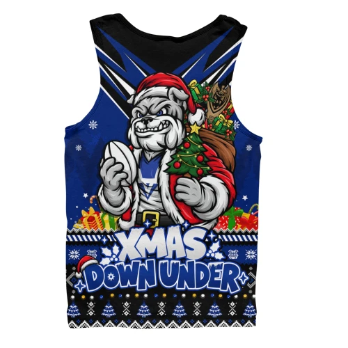 Canterbury-Bankstown Bulldogs Men Tank Top Aussie Santa Christmas Joy For Festive Celebrations