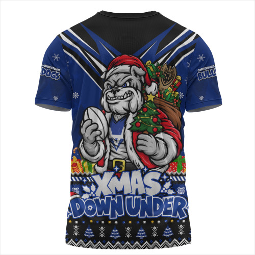 Canterbury-Bankstown Bulldogs T-Shirt Aussie Santa Christmas Joy For Festive Celebrations